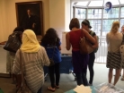 Agnes Scott College Students Waiting in Line to Enter Raffle
