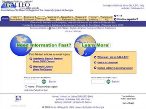 Screenshot of GALILEO from 2005-2009